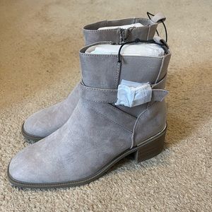 Gray booties brand new size 8